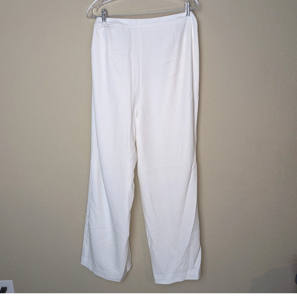 Peter Nygard Cream Trousers sz‎ 22 Wide Leg   Lined Office Work Capsule Wardrobe - Picture 7 of 9